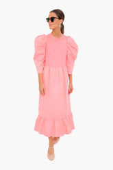 Pink Neon Acid Combo Long Sleeve Dress